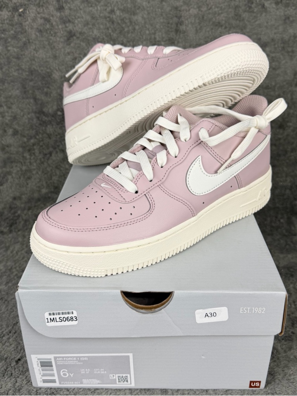 Nike Air Force 1 Low Size 6Y Particle Rose / Sail FV5948 601 New In Box (GS) AF1